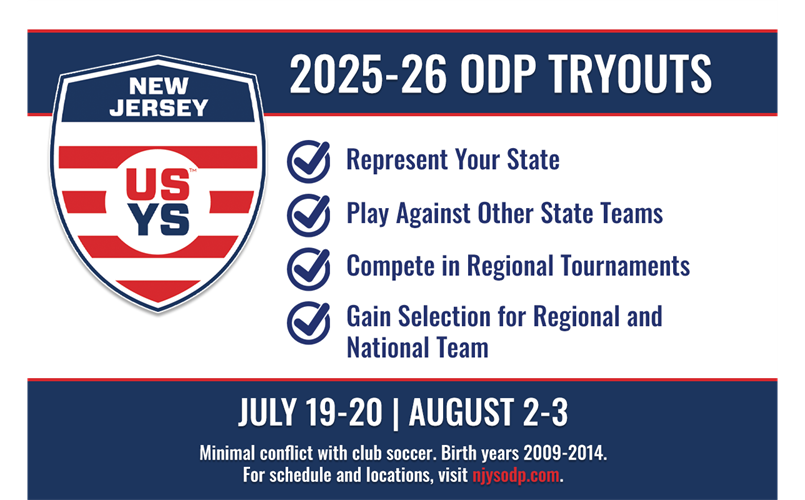 25/26 NJ ODP Tryouts save the date